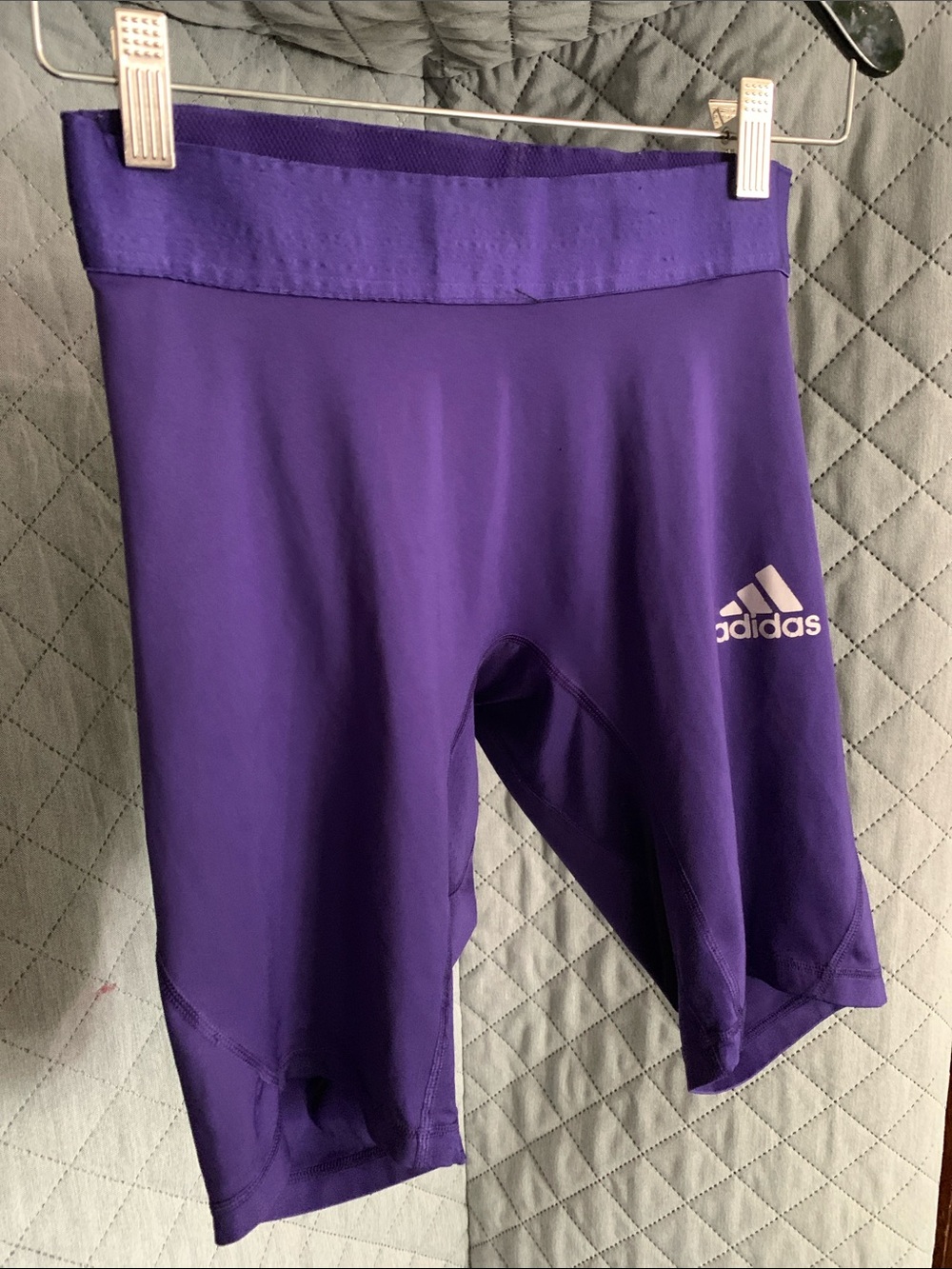 #520 adidas Womens Purple Compression Shorts